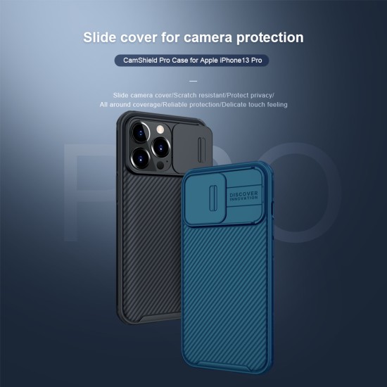 Husa Cover Nillkin CamShield Pro Hard pentru iPhone 13 Pro Max Negru Husa Cover Nillkin CamShield Pro Hard pentru iPhone 13 Pro Max Negru