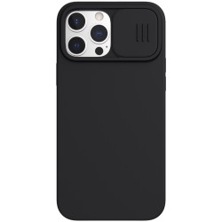 Husa CamShield Pro Silky din silicon pentru iPhone 13 Pro Max Negru