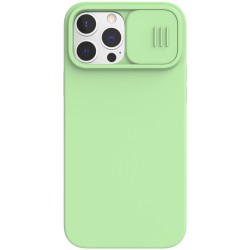 Husa CamShield Pro Silky din silicon pentru iPhone 13 Pro Max Verde