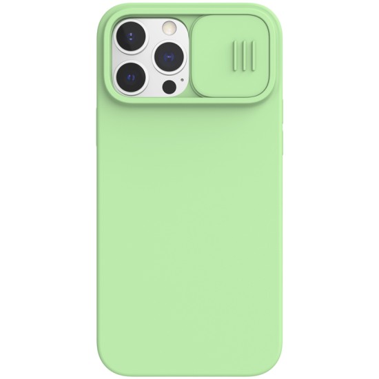 Husa CamShield Pro Silky din silicon pentru iPhone 13 Pro Max Verde