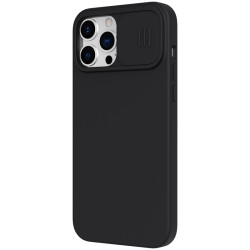 Husa CamShield Pro Silky din silicon pentru iPhone 13 Pro Max Negru