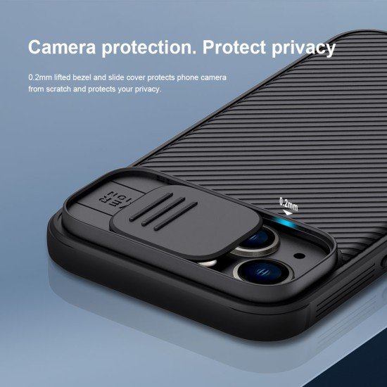 Husa protectie spate si camera foto negru pentru Iphone 14