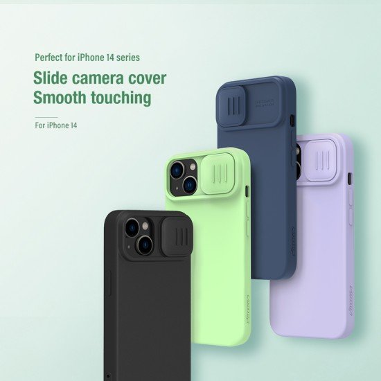 Husa Cover Nillkin CamShield Pro Silky pentru iPhone 14 Albastru