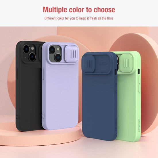 Husa Cover Nillkin CamShield Pro Silky pentru iPhone 14 Albastru