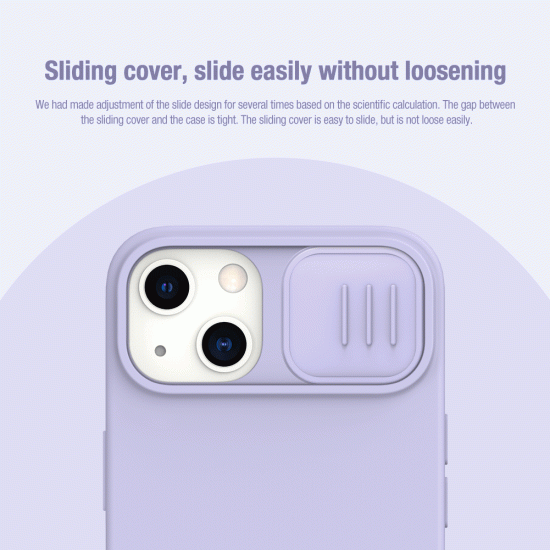 Husa Cover Nillkin CamShield Pro Silky pentru iPhone 14 Albastru