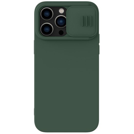 Husa Cover Nillkin Silky Silicone Magsafe pentru iPhone 14 Pro Verde inchis