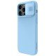 Husa Magnetica CamShield Pro Silky din silicon pentru iPhone 14 Pro Max Albastru
