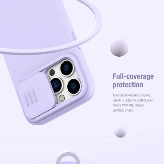 Husa Cover Nillkin CamShield Pro Silky pentru iPhone 14 Pro Albastru