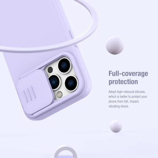 Husa Magnetica CamShield Pro Silky din silicon pentru iPhone 14 Pro Albastru Husa Magnetica CamShield Pro Silky din silicon pentru iPhone 14 Pro Albastru