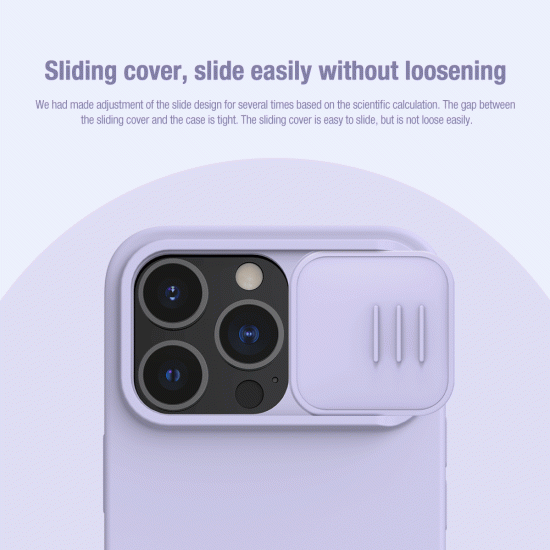 Husa Cover Nillkin CamShield Pro Silky pentru iPhone 14 Pro Albastru