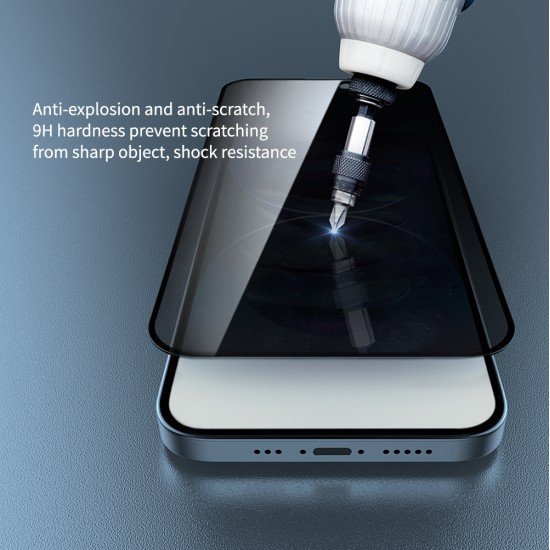 Folie protectie Nillkin Guardian din sticla securizata pentru iPhone 14 Pro Negru