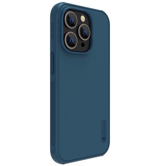 Husa protectie magnetică spate din plastic albastru pentru Apple iPhone 14 Pro