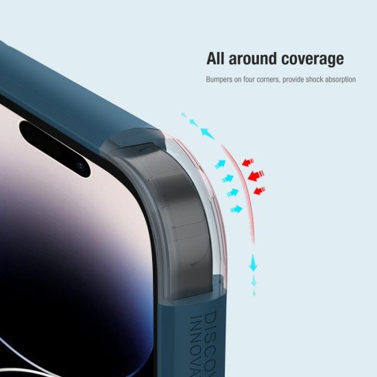 Husa protectie spate din plastic albastru pentru Apple iPhone 14 Pro