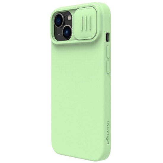 Husa Magnetica CamShield Silky din silicon pentru iPhone 15 Verde