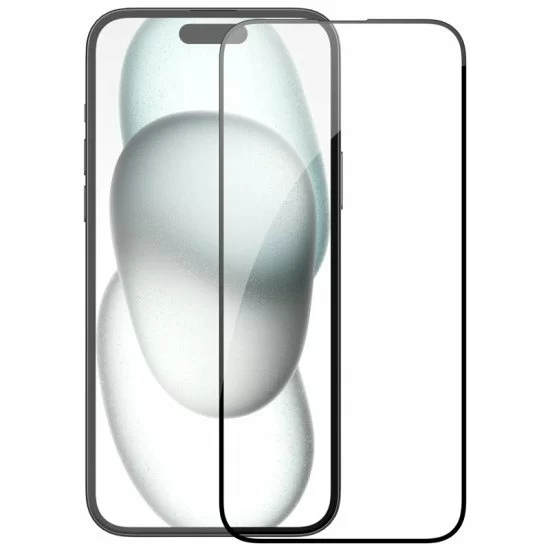 Folie protectie Nillkin EZ SET din sticla securizata pentru iPhone 15 Plus Negru - 3buc.