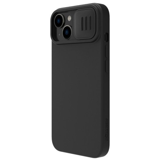 Husa Magnetica CamShield Pro Silky din silicon pentru iPhone 15 Plus Negru