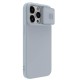 Husa Magnetica CamShield Pro Silky din silicon pentru iPhone 15 Pro Max Albastru