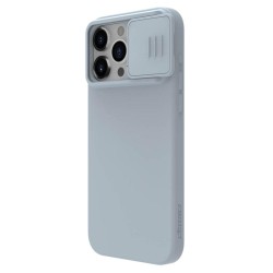 Husa Magnetica CamShield Pro Silky din silicon pentru iPhone 15 Pro Max Albastru