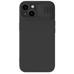 Husa Magnetica CamShield Pro Silky din silicon pentru iPhone 15 Plus Negru
