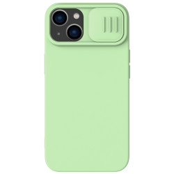 Husa Magnetica CamShield Silky din silicon pentru iPhone 15 Plus Verde