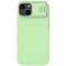 Husa Magnetica CamShield Silky din silicon pentru iPhone 15 Plus Verde