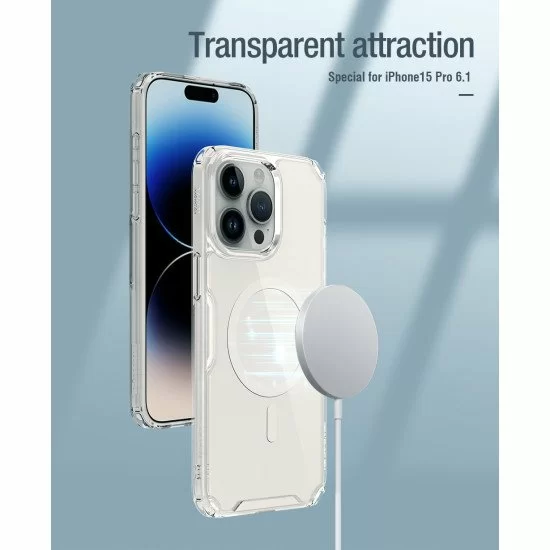Husa magnetica din silicon Nillkin Nature Pro pentru Apple iPhone 15 Pro Husa magnetica din silicon Nillkin Nature Pro pentru Apple iPhone 15 Pro