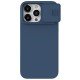 Husa Magnetica CamShield Pro Silky din silicon pentru iPhone 15 Pro Max Albastru închis