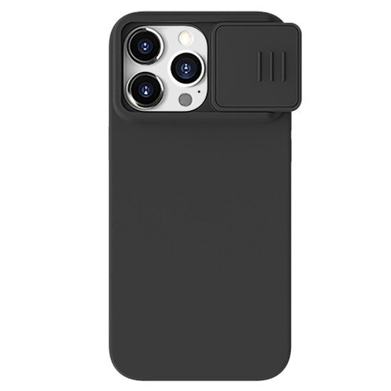Husa Magnetica CamShield Pro Silky din silicon pentru iPhone 15 Pro Negru