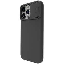 Husa Magnetica CamShield Pro Silky din silicon pentru iPhone 15 Pro Max Negru