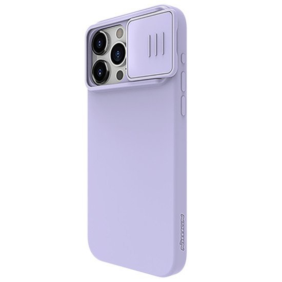 Husa Magnetica CamShield Pro Silky din silicon pentru iPhone 15 Pro Max Violet