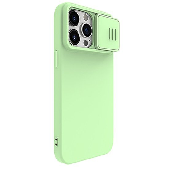 Husa Magnetica CamShield Pro Silky din silicon pentru iPhone 15 Pro Max Verde