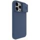 Husa Magnetica CamShield Pro Silky din silicon pentru iPhone 15 Pro Max Albastru închis