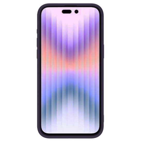 Husa Magnetica CamShield Pro Silky din silicon pentru iPhone 15 Pro Max Albastru închis