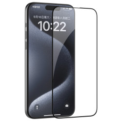 Folie protectie Nillkin EZ SET din sticla securizata pentru iPhone 15 Pro Negru - 2buc.
