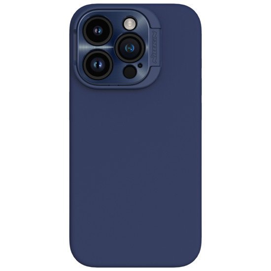 Husa Magnetica LensWing Silky din silicon pentru iPhone 15 Pro Albastru