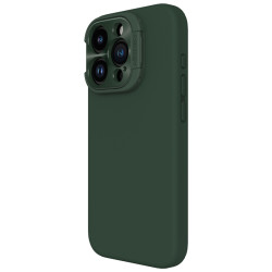 Husa Magnetica LensWing Silky din silicon  pentru iPhone 16 Pro Verde