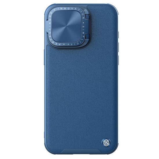 Husa magnetică din piele Nillkin CamShield albastru pentru Apple Iphone 15 Pro Max