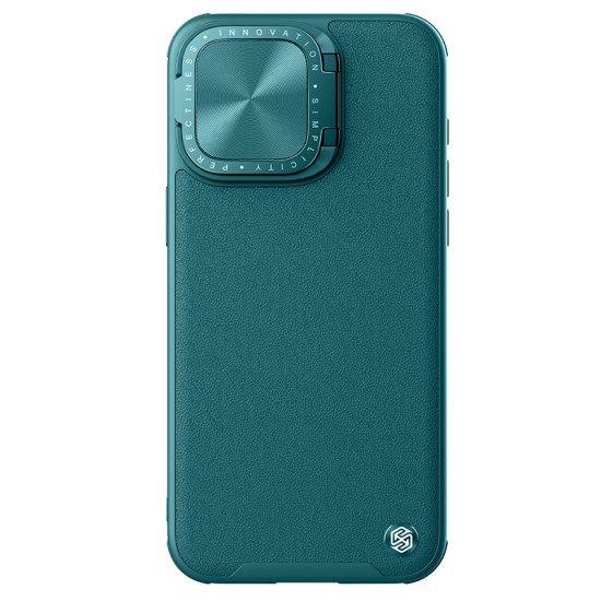 Husa magnetică din piele Nillkin CamShield Verde pentru Apple Iphone 15 Pro Max Husa magnetică din piele Nillkin CamShield Verde pentru Apple Iphone 15 Pro Max