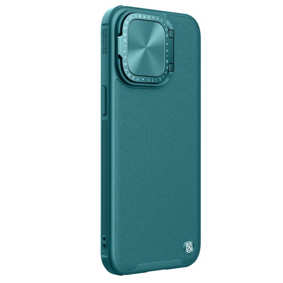 Husa magnetică din piele Nillkin CamShield Verde pentru Apple Iphone 15 Pro Max Husa magnetică din piele Nillkin CamShield Verde pentru Apple Iphone 15 Pro Max