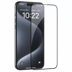 Folie protectie Nillkin EZ SET din sticla securizata pentru iPhone 15 Pro Max Negru - 2buc.