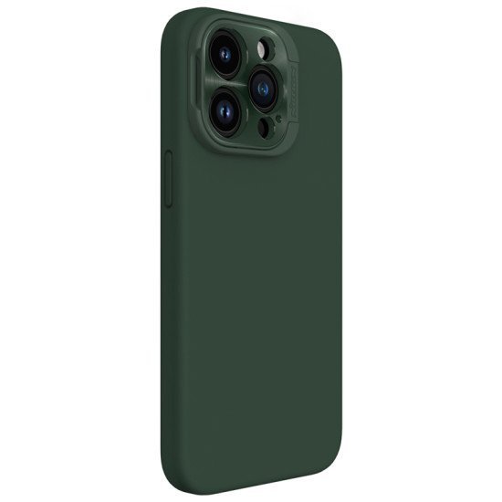 Husa Magnetica LensWing Silky din silicon pentru iPhone 15 Pro Max Verde