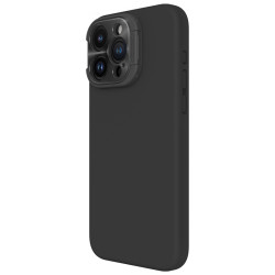 Husa Magnetica LensWing Silky din silicon pentru iPhone 16 Pro Max Negru
