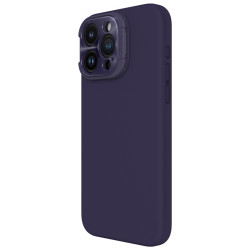 Husa Magnetica LensWing Silky din silicon pentru iPhone 16 Pro Max Violet închis
