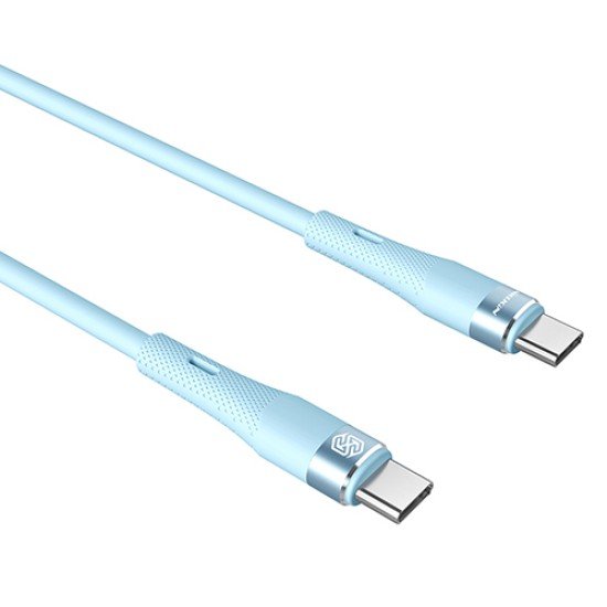 Cablu din silicon lichid Flowspeed Tip-C la Tip-C 60W 120cm albastru