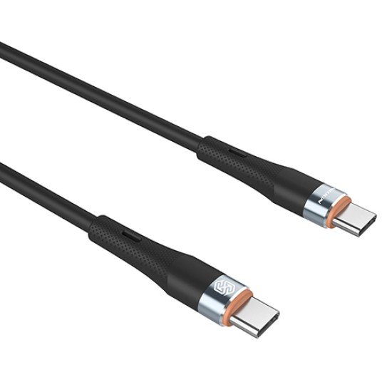 Cablu din silicon lichid Flowspeed Tip-C la Tip-C 60W 120cm negru