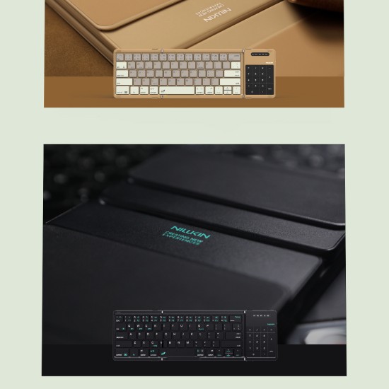 Bluetooth tastatură pliabilă cu touchpad Nillkin Cube Pocket Neagra