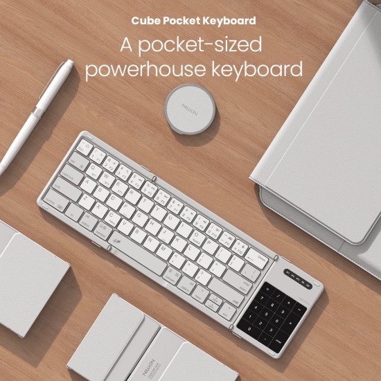 Bluetooth tastatură pliabilă cu touchpad Nillkin Cube Pocket Gri Bluetooth tastatură pliabilă cu touchpad Nillkin Cube Pocket Gri