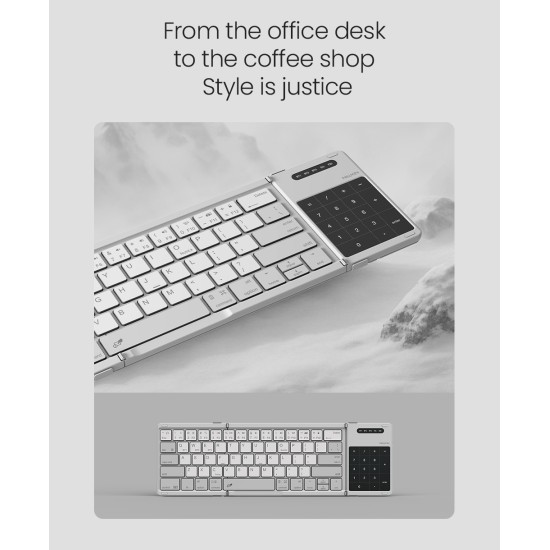 Bluetooth tastatură pliabilă cu touchpad Nillkin Cube Pocket Gri Bluetooth tastatură pliabilă cu touchpad Nillkin Cube Pocket Gri