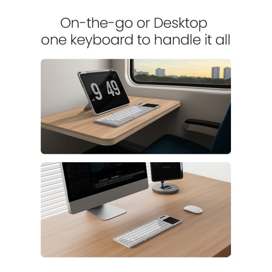 Bluetooth tastatură pliabilă cu touchpad Nillkin Cube Pocket Gri Bluetooth tastatură pliabilă cu touchpad Nillkin Cube Pocket Gri