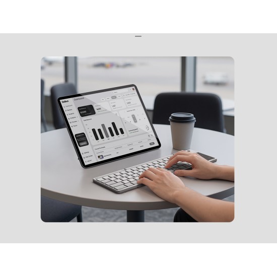 Bluetooth tastatură pliabilă cu touchpad Nillkin Cube Pocket Gri Bluetooth tastatură pliabilă cu touchpad Nillkin Cube Pocket Gri